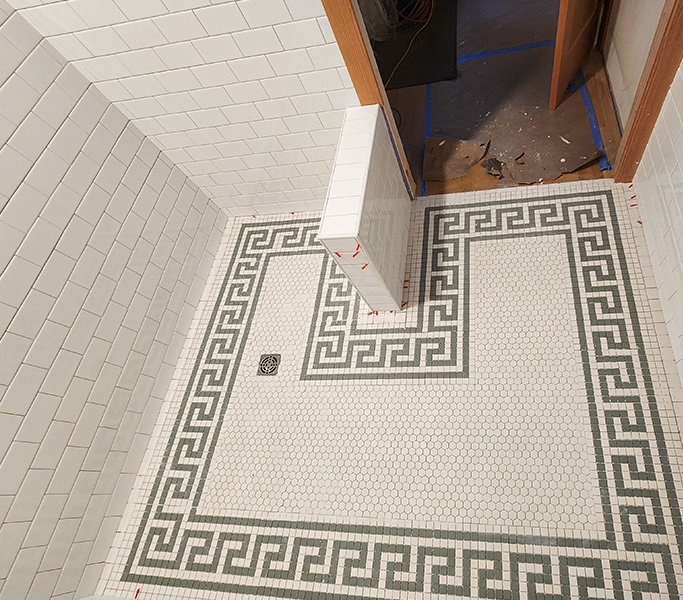 The installation of all types of tiles